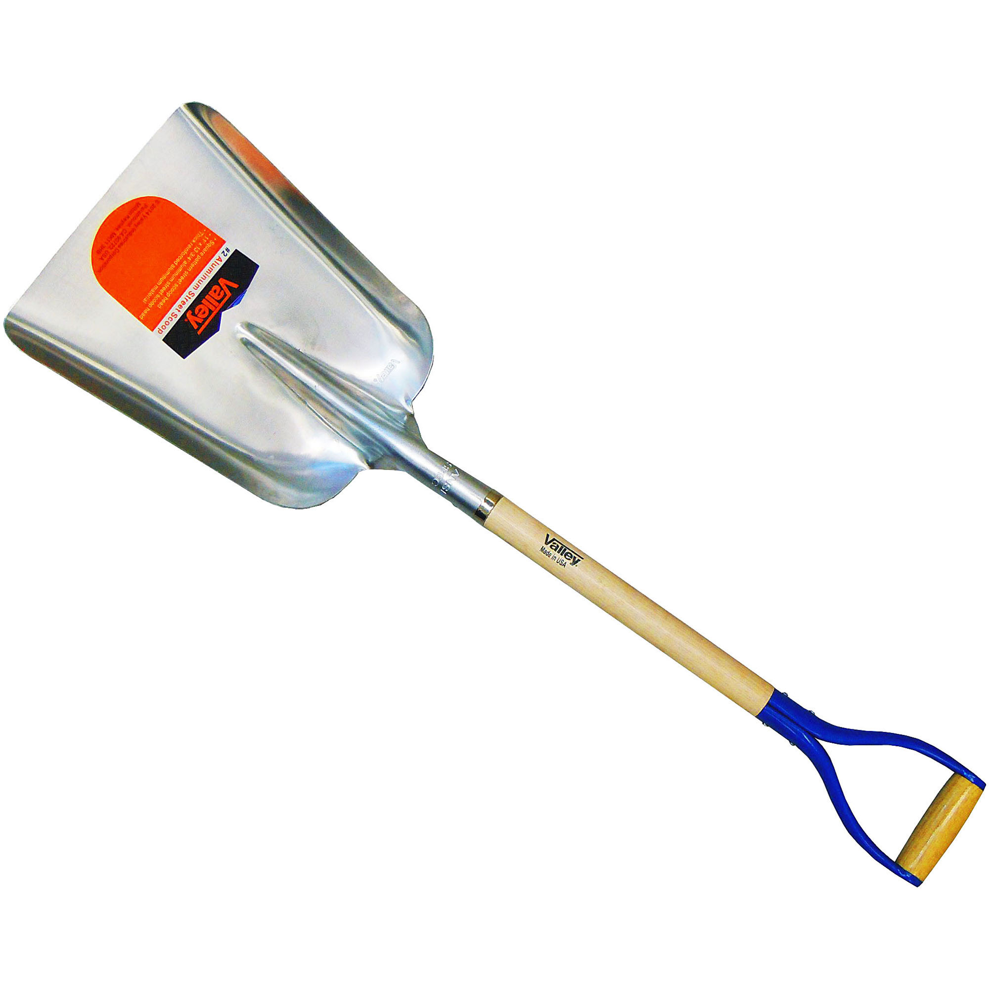 #2 ALUMINUM STREET SCOOP, 30" ASH HANDLE STEEL D-GRIP (USA)