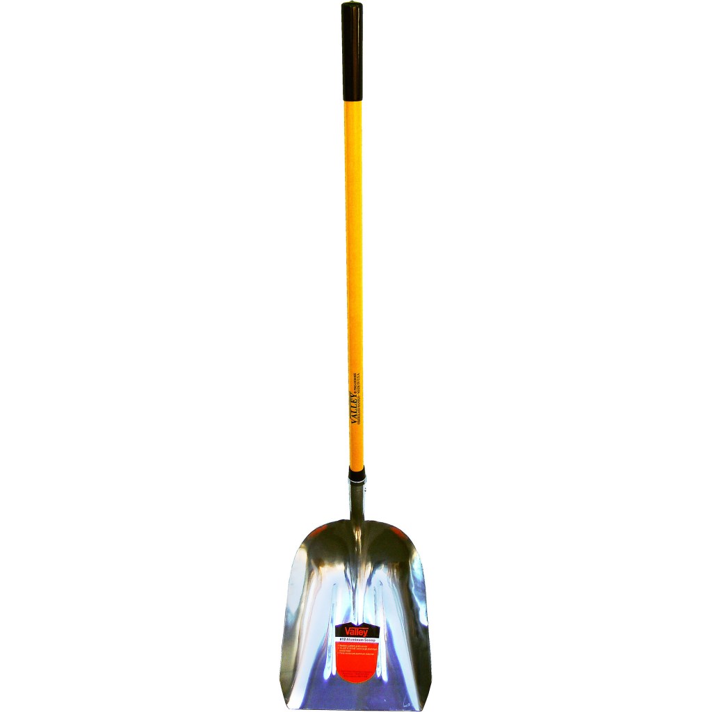 #12 ALUMINUM SCOOP, 48" FIBERGLASS HANDLE (USA)