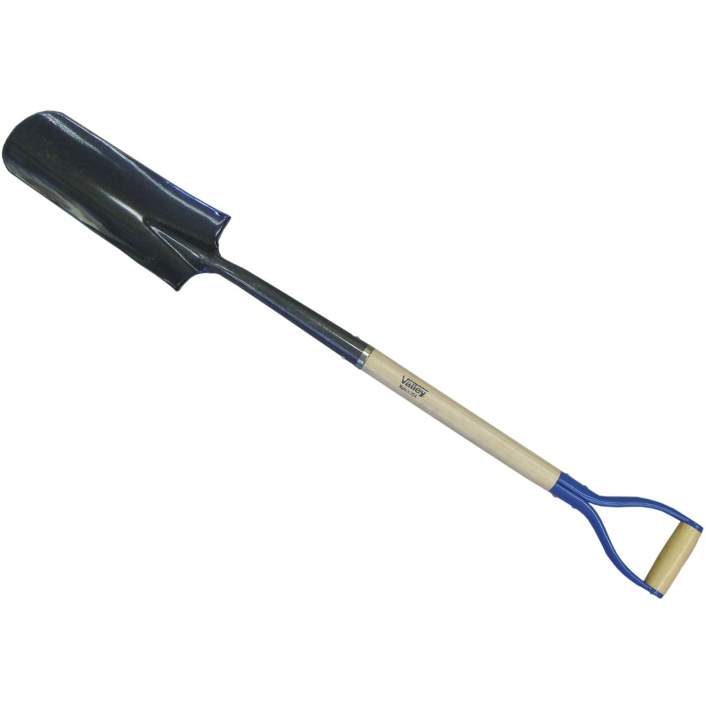 14" DRAIN SHOVEL, 30" ASH HANDLE STEEL D-GRIP (USA)