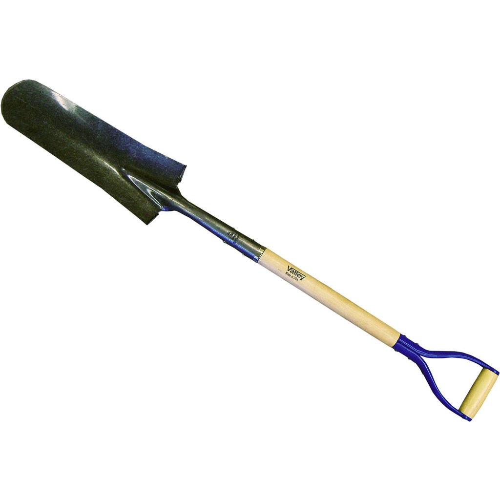 16" DRAIN SHOVEL, 30" STEEL D-GRIP ASH HANDLE (USA)