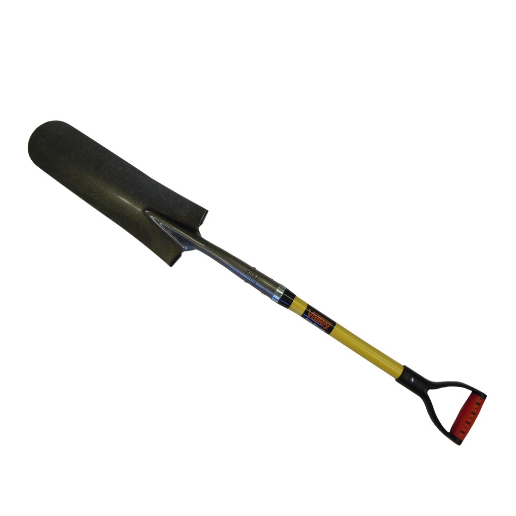 16" DRAIN SHOVEL, 30" D-GRIP FIBERGLASS HANDLE (USA)