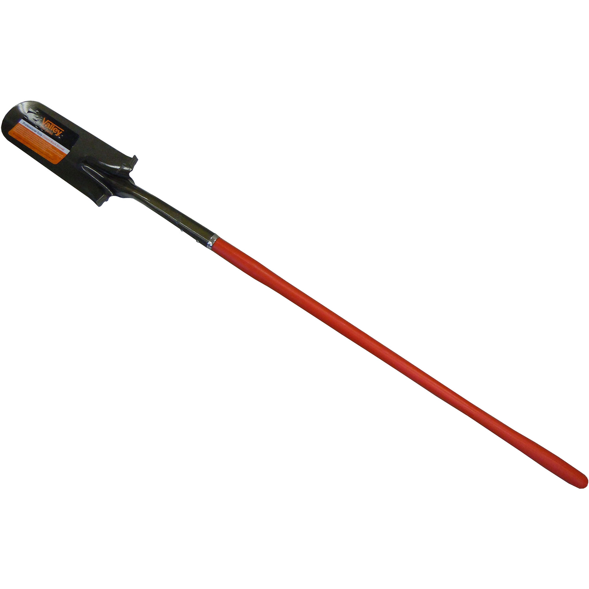 14" DRAIN SHOVEL-CLOSED BACK, 48" SOLID FIBERCORE™ HANDLE - RED