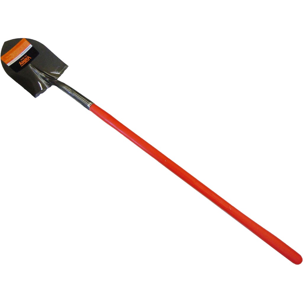 ROUND SHOVEL-CLOSED BACK, 48" SOLID FIBERCORE™ HANDLE - RED