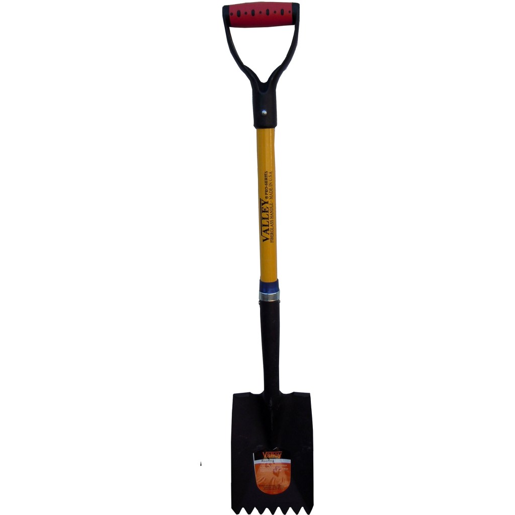 V TOOTH ROOFING SHOVEL, 30" FIBERGLASS HANDLE (USA)
