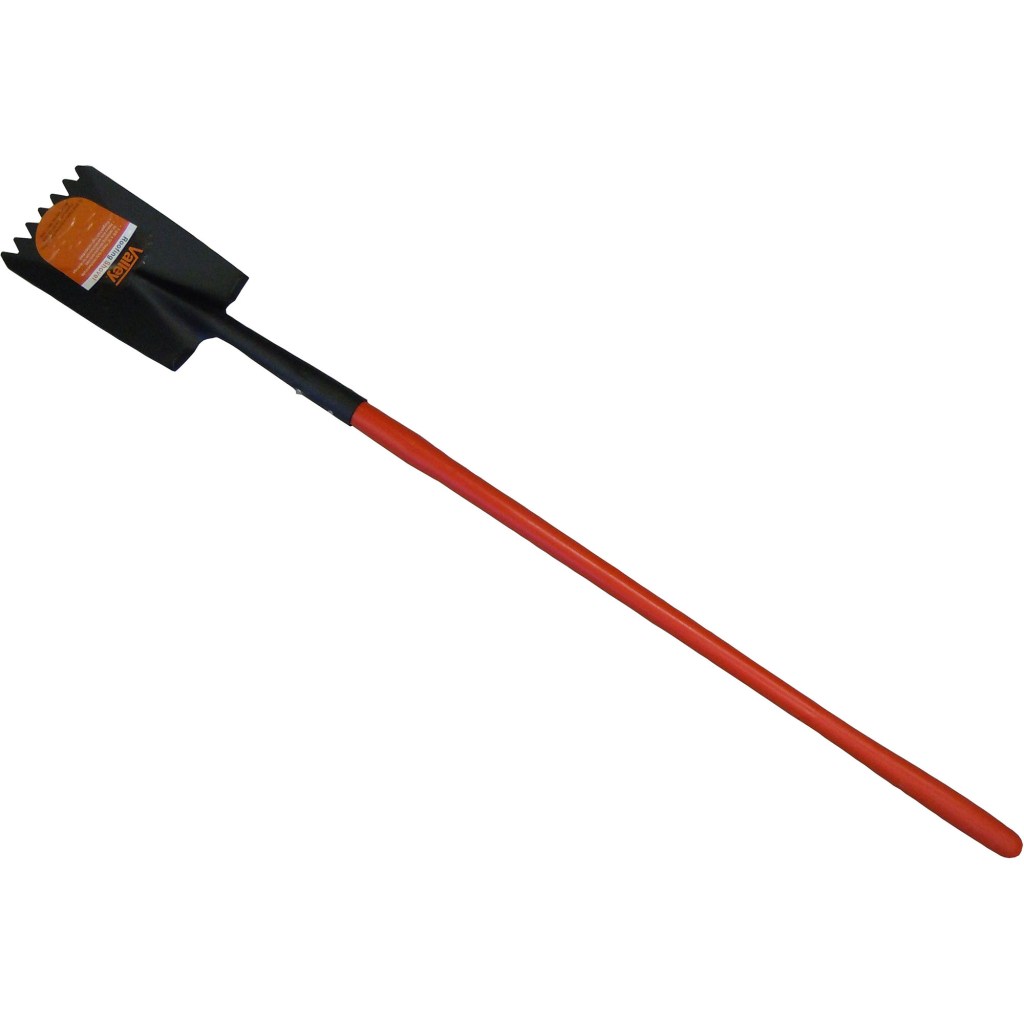 V TOOTH ROOFING SHOVEL, 48" SOLID FIBERCORE™ HANDLE - RED