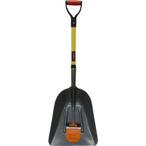 #10 STEEL SCOOP SHOVEL, 30" D-GRIP FIBERGLASS HANDLE (USA)