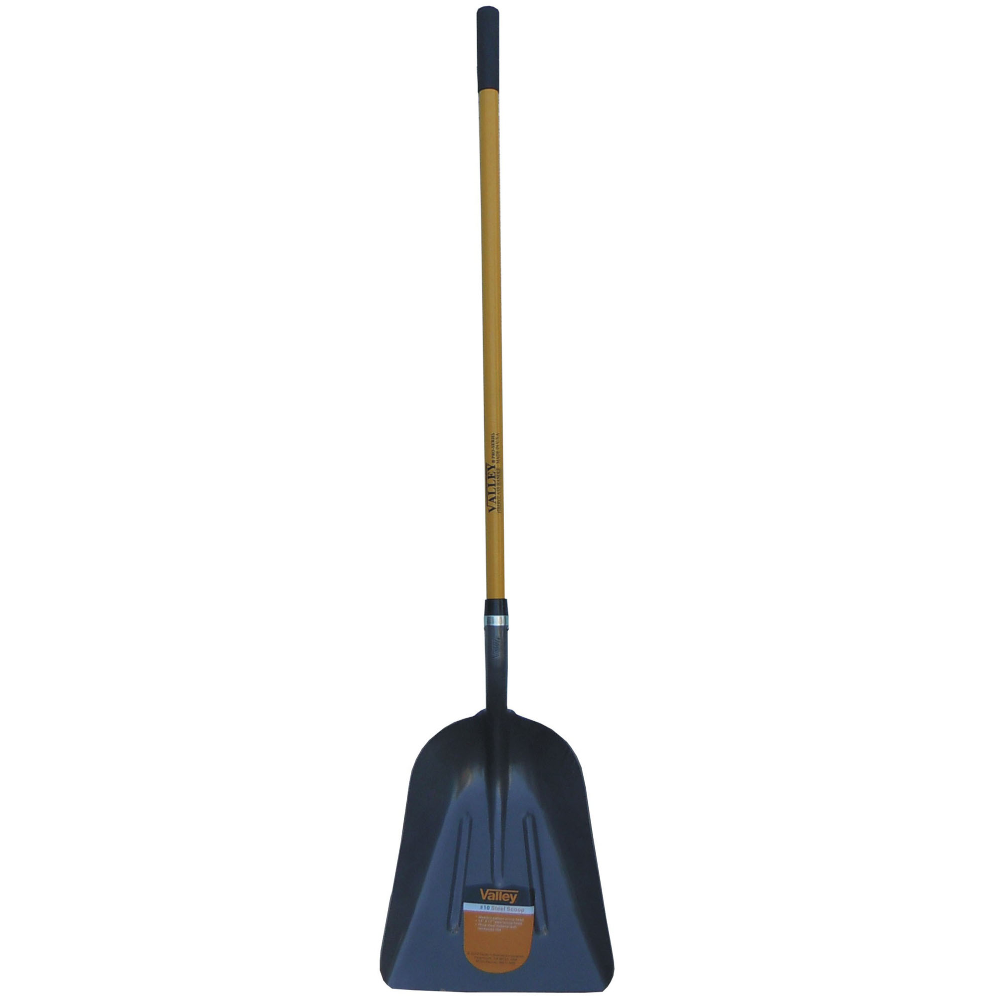 #10 STEEL SCOOP SHOVEL, 48" FIBERGLASS HANDLE (USA)