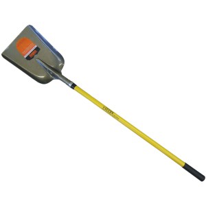 #2 STEEL STREET SCOOP, 48" FIBERGLASS HANDLE