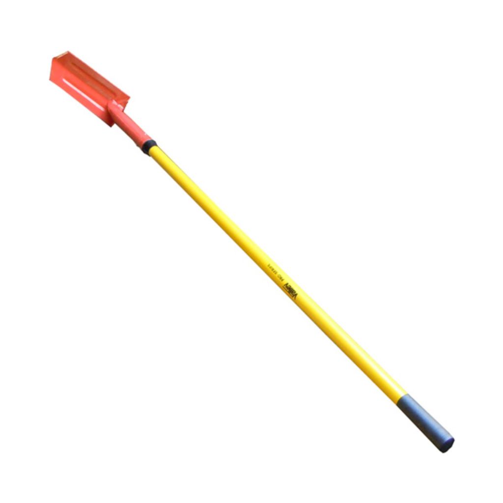 4" CLEAN OUT TRENCH SHOVEL, 48" FIBERGLASS HANDLE