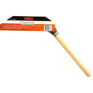 14" GARDEN SICKLE,  WOOD HANDLE