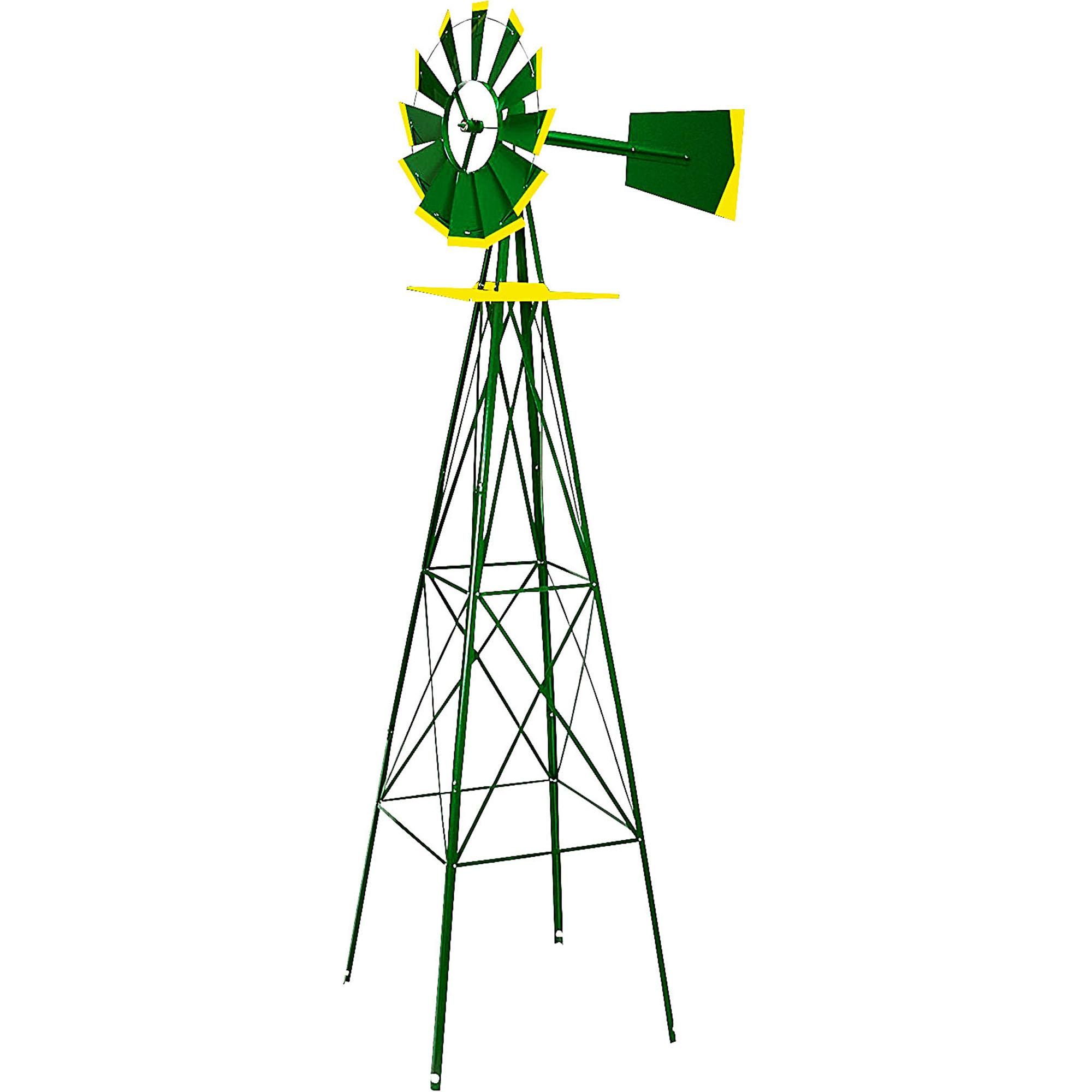 8 FT. WINDMILL ORNAMENT, JOHN DEERE® GREEN WITH YELLOW ACCENTS