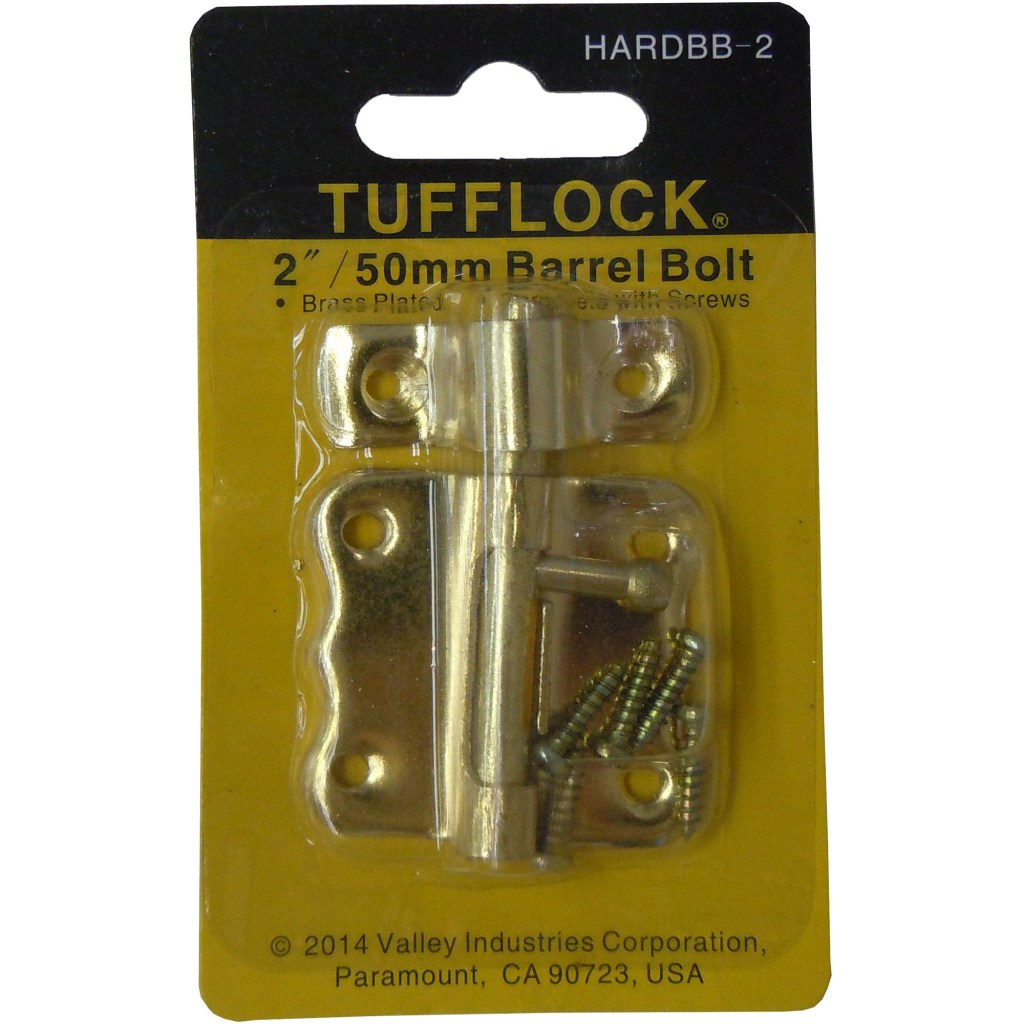 2" BARREL BOLT (BRASS)