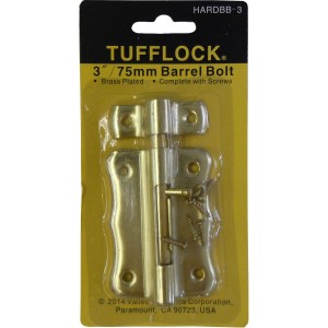 3" BARREL BOLT (BRASS)