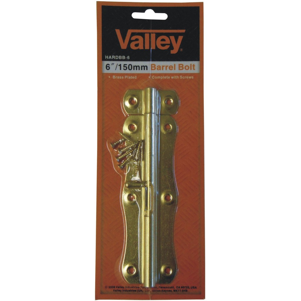 6" BARREL BOLT (BRASS)