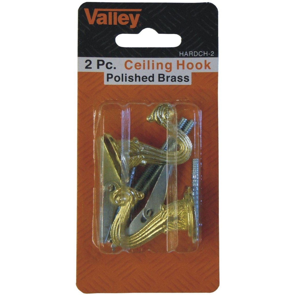 2 PC. BUTTERFLY CEILING HOOK (BRASS)