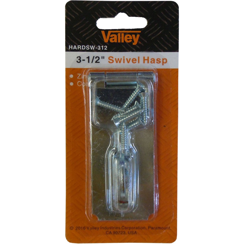3-1/2" SWIVEL HASP, ZINC