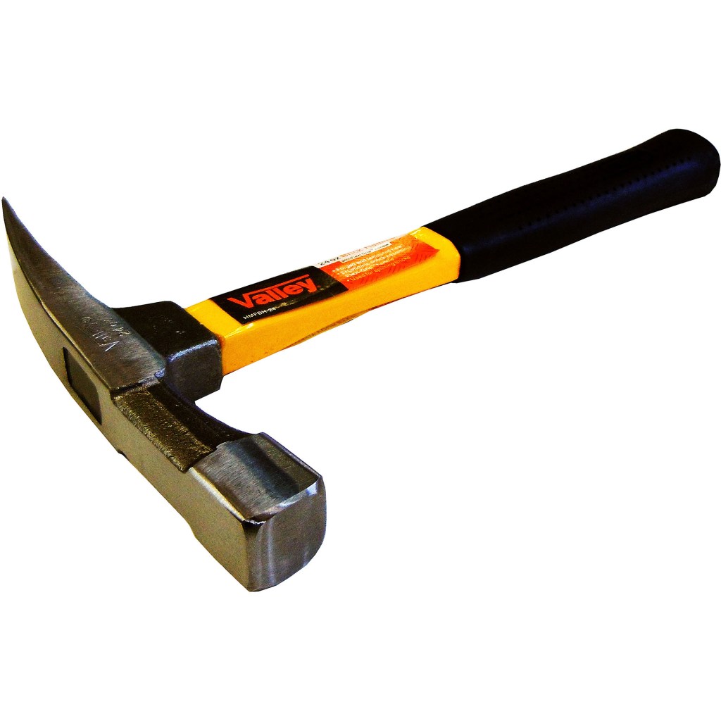 24 OZ. BRICK HAMMER, FLEXI-GRIP™ FIBERGLASS HANDLE