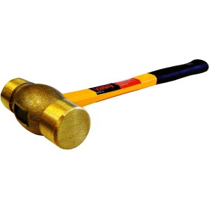 4 LB. BRASS MALLET, FIBERGLASS HANDLE