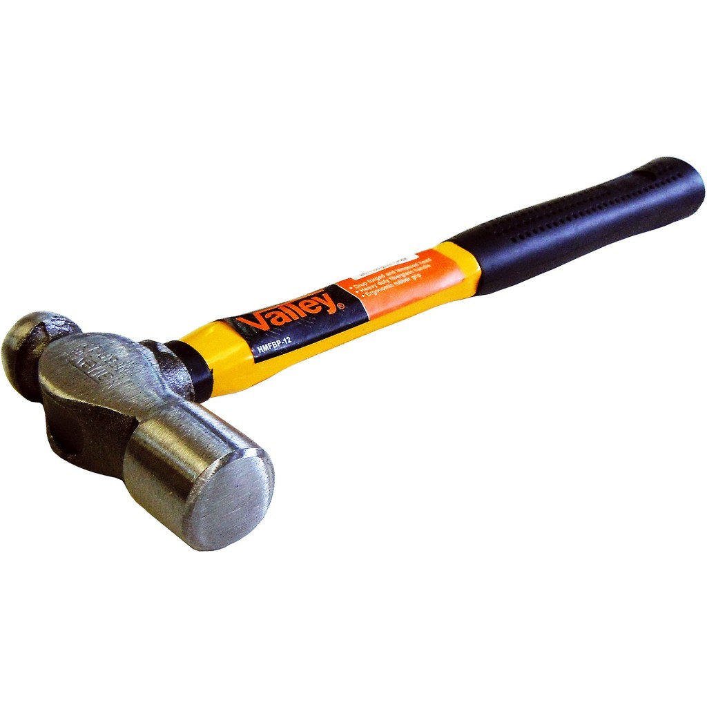 12 OZ. BALL PEIN HAMMER, FIBERGLASS HANDLE