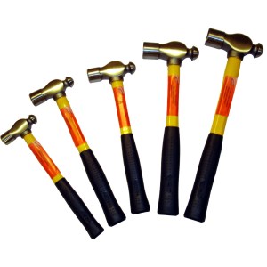 5 PC. BALL PEIN HAMMER SET, FIBERGLASS HANDLE