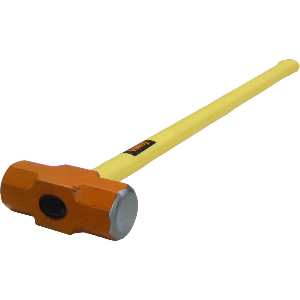 12 LB. SLEDGE HAMMER, ORANGE, 36" FIBERGLASS HANDLE