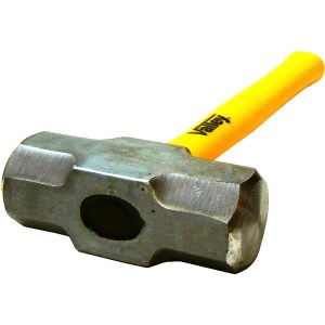 12 LB. SLEDGE HAMMER, 16" FIBERGLASS HANDLE