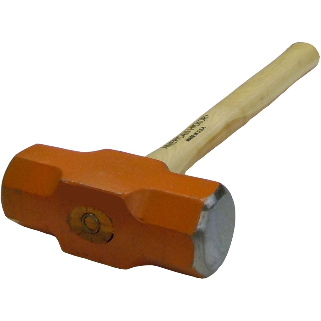 10 LB. SLEDGE HAMMER, ORANGE, 16" HICKORY HANDLE (USA)