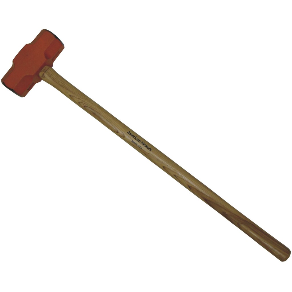 12 LB. SLEDGE HAMMER, ORANGE, 36" HICKORY HANDLE (USA)