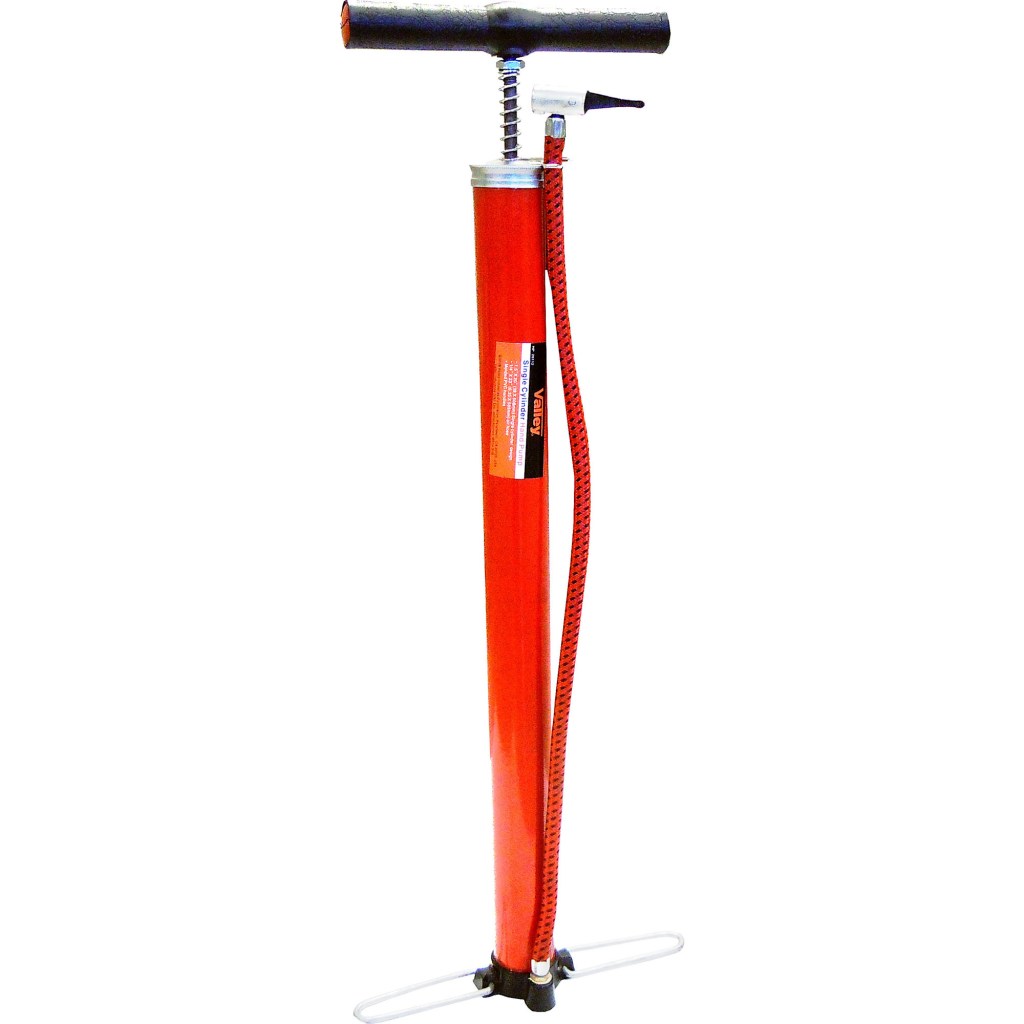 20"X1.5" HAND PUMP, SINGLE CYLINDER, RED