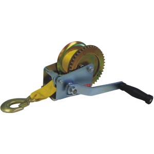 1000 LB. NYLON STRAP HANDLE WINCH, 2" X 16 FT. STRAP