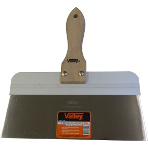 10" STAINLESS STEEL DRYWALL TAPING KNIFE,  WOOD HANDLE