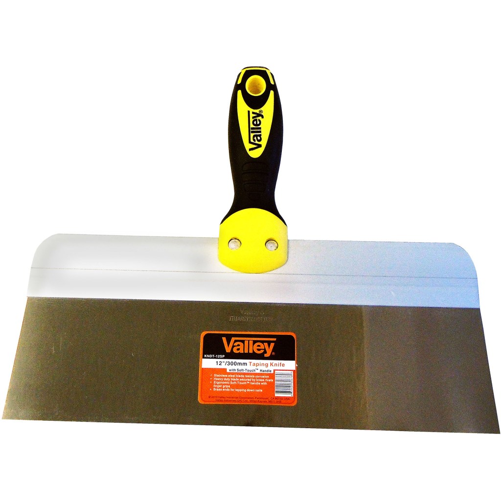12" STAINLESS STEEL DRYWALL TAPING KNIFE, SOFT-TOUCH™ HANDLE