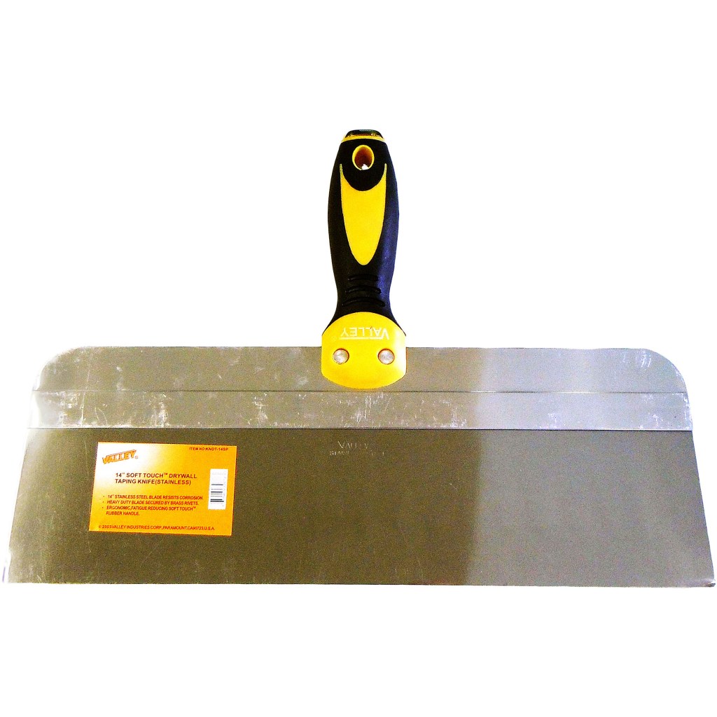 14" STAINLESS STEEL DRYWALL TAPING KNIFE, SOFT-TOUCH™ HANDLE