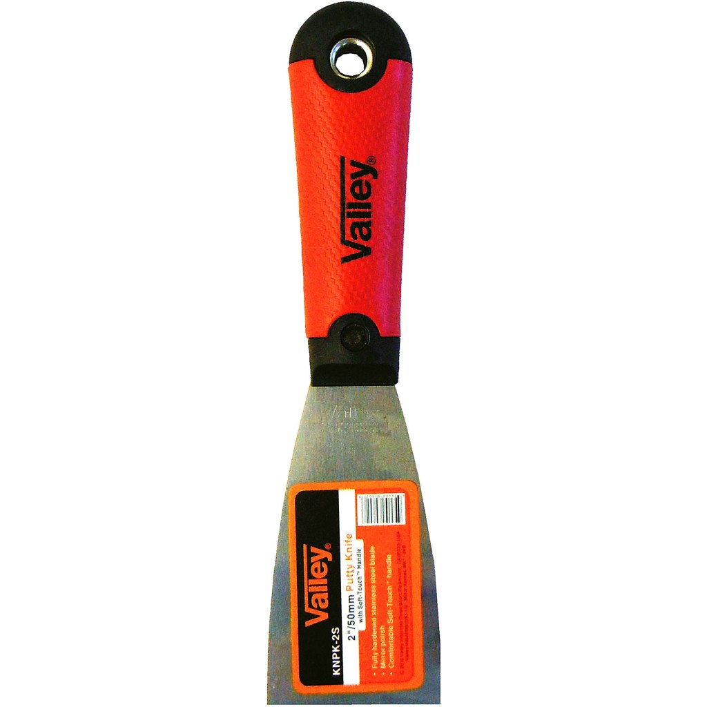2" PUTTY KNIFE, STAINLESS BLADE, RED SOFT-TOUCH™ HANDLE