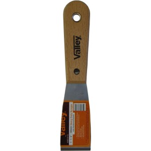 1.5" HD SCRAPER, STIFF STAINLESS BLADE, WOOD HANDLE