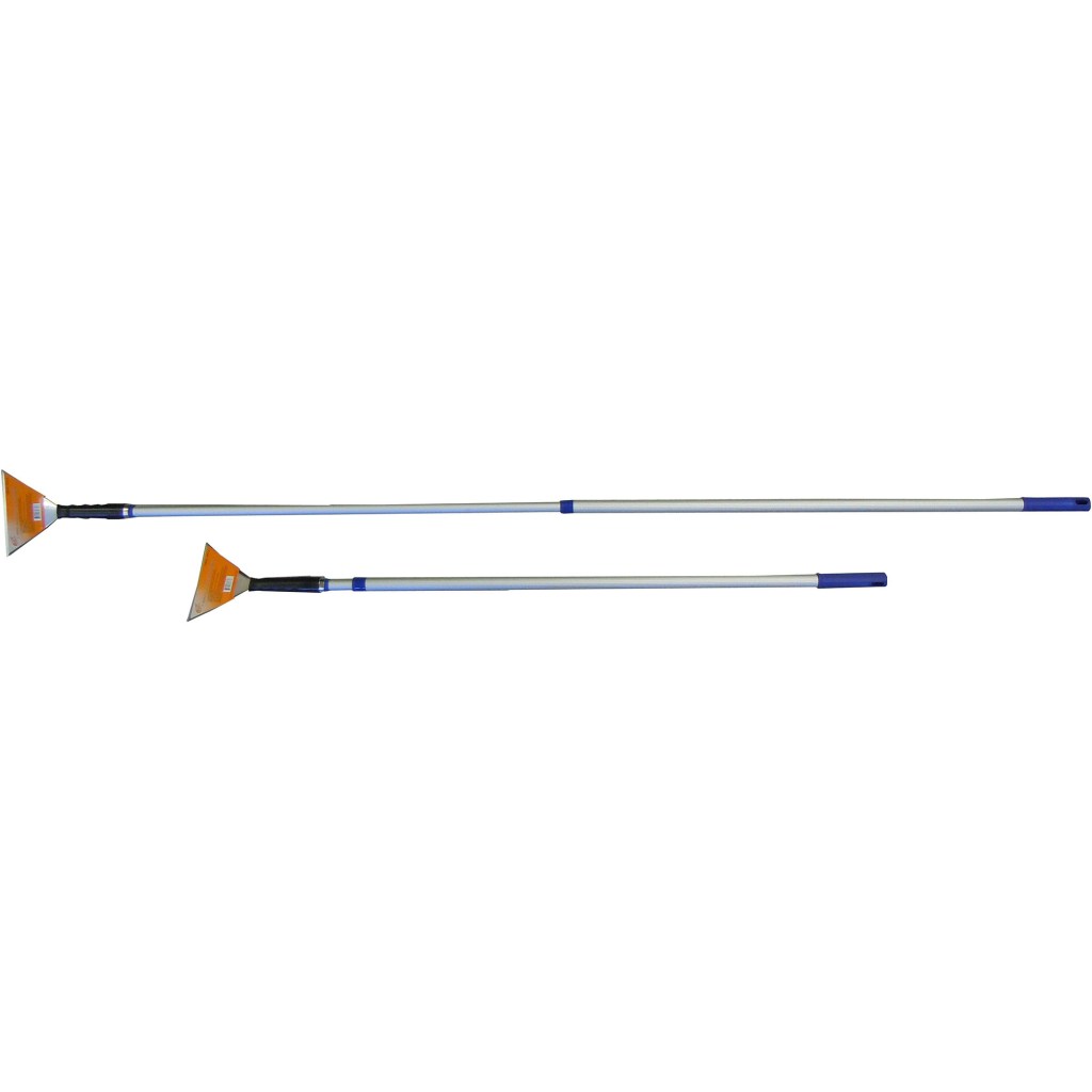 7" HEAVY DUTY ANGLE SCRAPER, TELESCOPIC ALUMINUM HANDLE