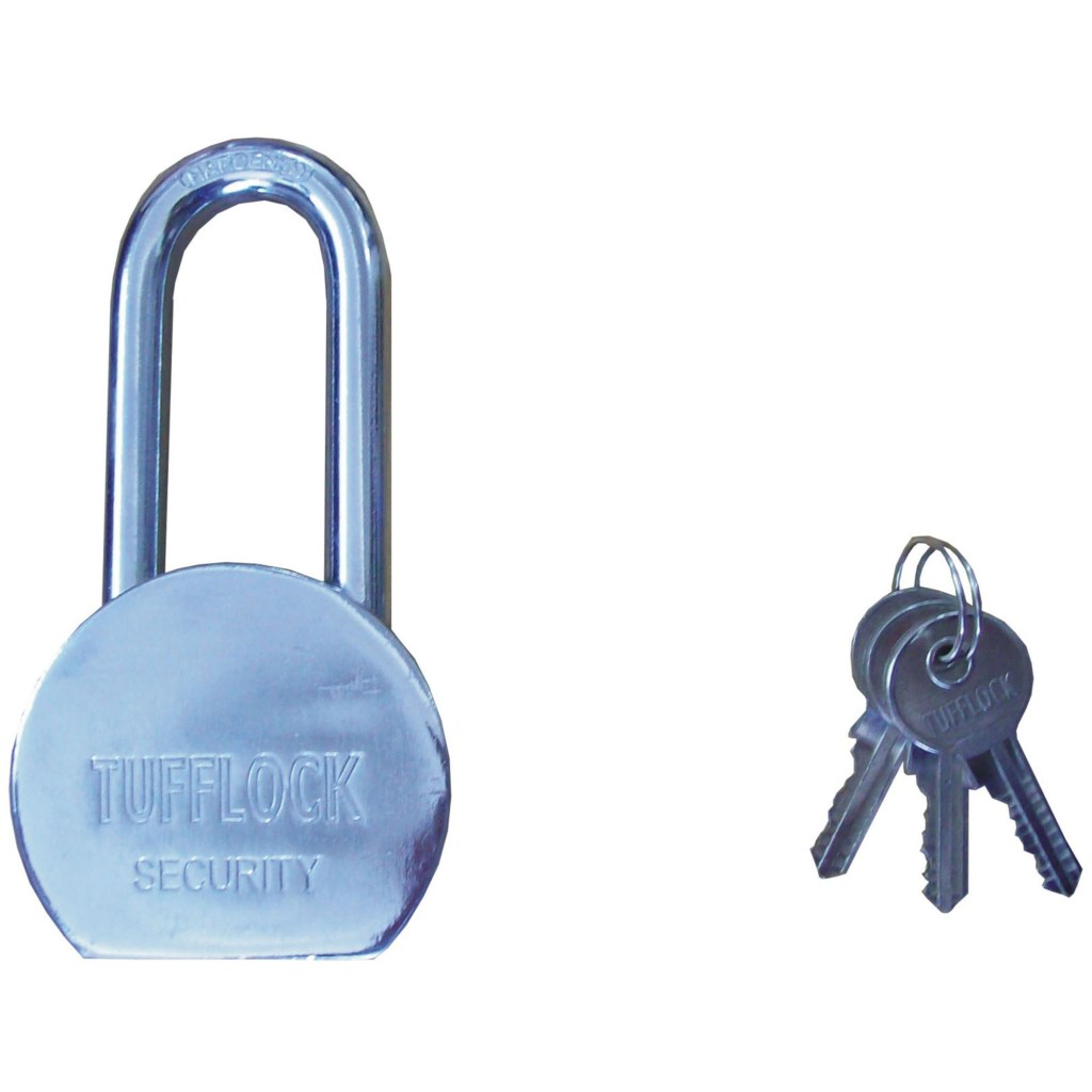 65 MM. HARD STEEL PADLOCK, LONG SHACKLE, BLISTER PACK