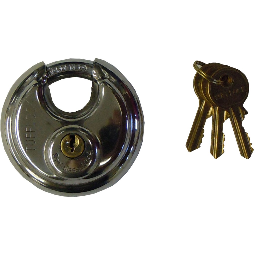 90 MM. HARD STEEL DISC LOCK, BLISTER PACK