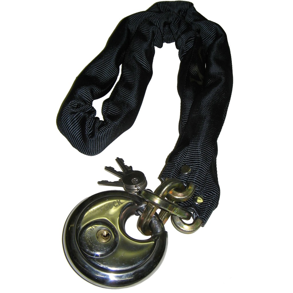 90 MM. HARD STEEL DISC LOCK WITH HD FLAT LINK CHAIN