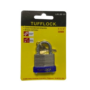 1 PC. 30 MM. LAMINATED LOCK, CARDED