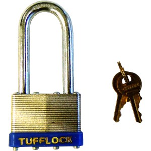1 PC. 50 MM. LAMINATED LOCK, 2-1/2" SHACKLE, CARDED