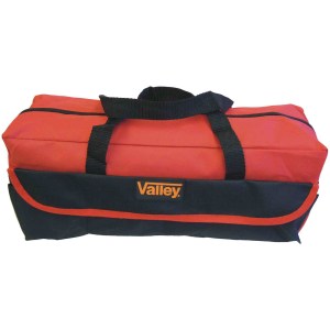2 POCKET 16" NYLON TOOL BAG, RED/BLACK