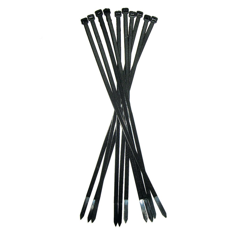 8" X 3/16" CABLE TIES (100/PACK)-BLACK