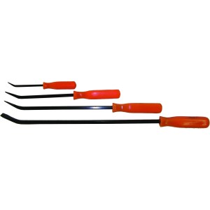 4 PC. MECHANIC'S PRY BAR SET, ORANGE HI-VIZ HANDLES