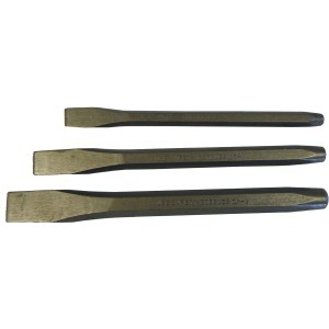 3 PC. COLD CHISEL SET, CR-V STEEL, 3/8", 1/2", 5/8"