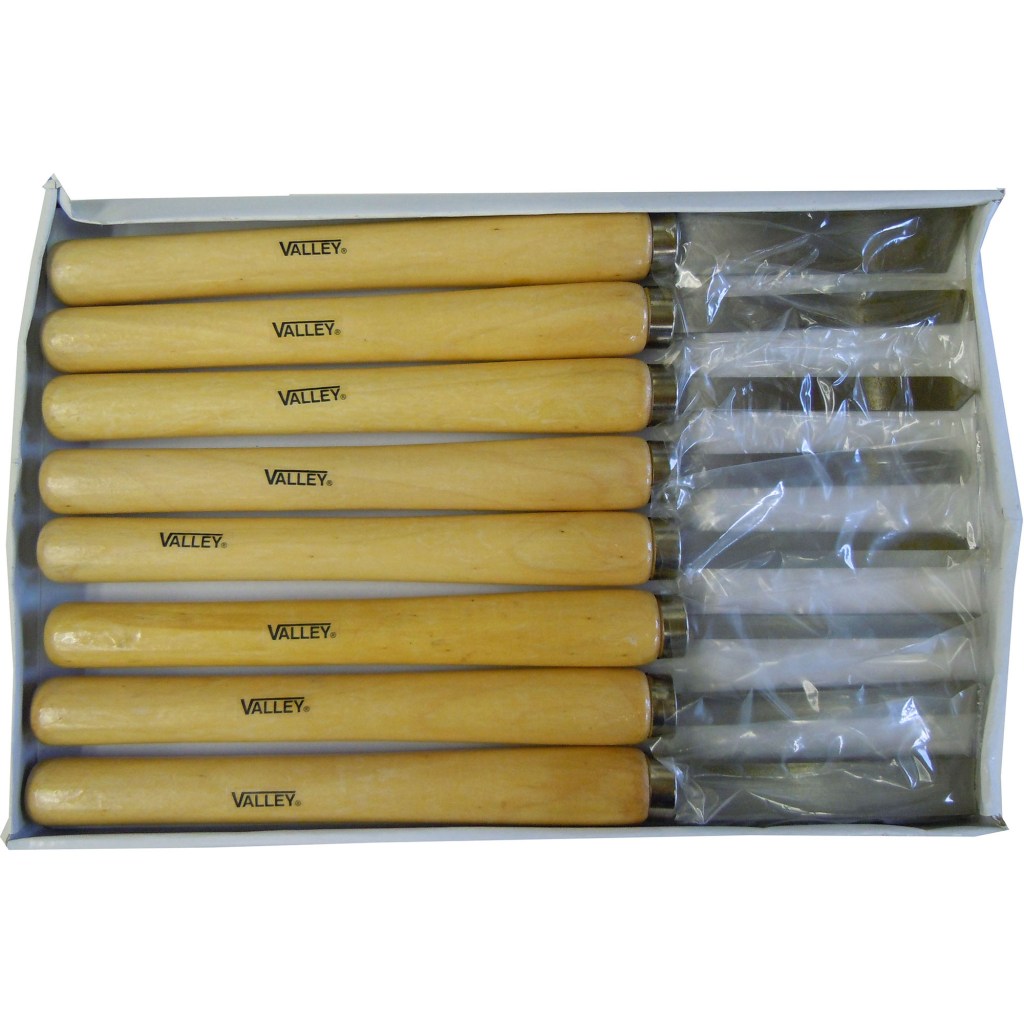 8 PC. WOOD LATHE CHISEL, COLOR DISPLAY BOX