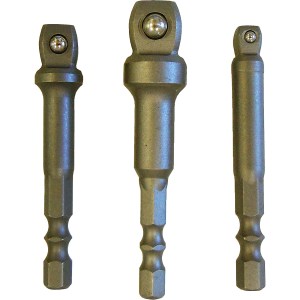 3 PC. WOBBLE POWER EXTENSION BAR, 1/4"-3/8"-1/2" DRIVE
