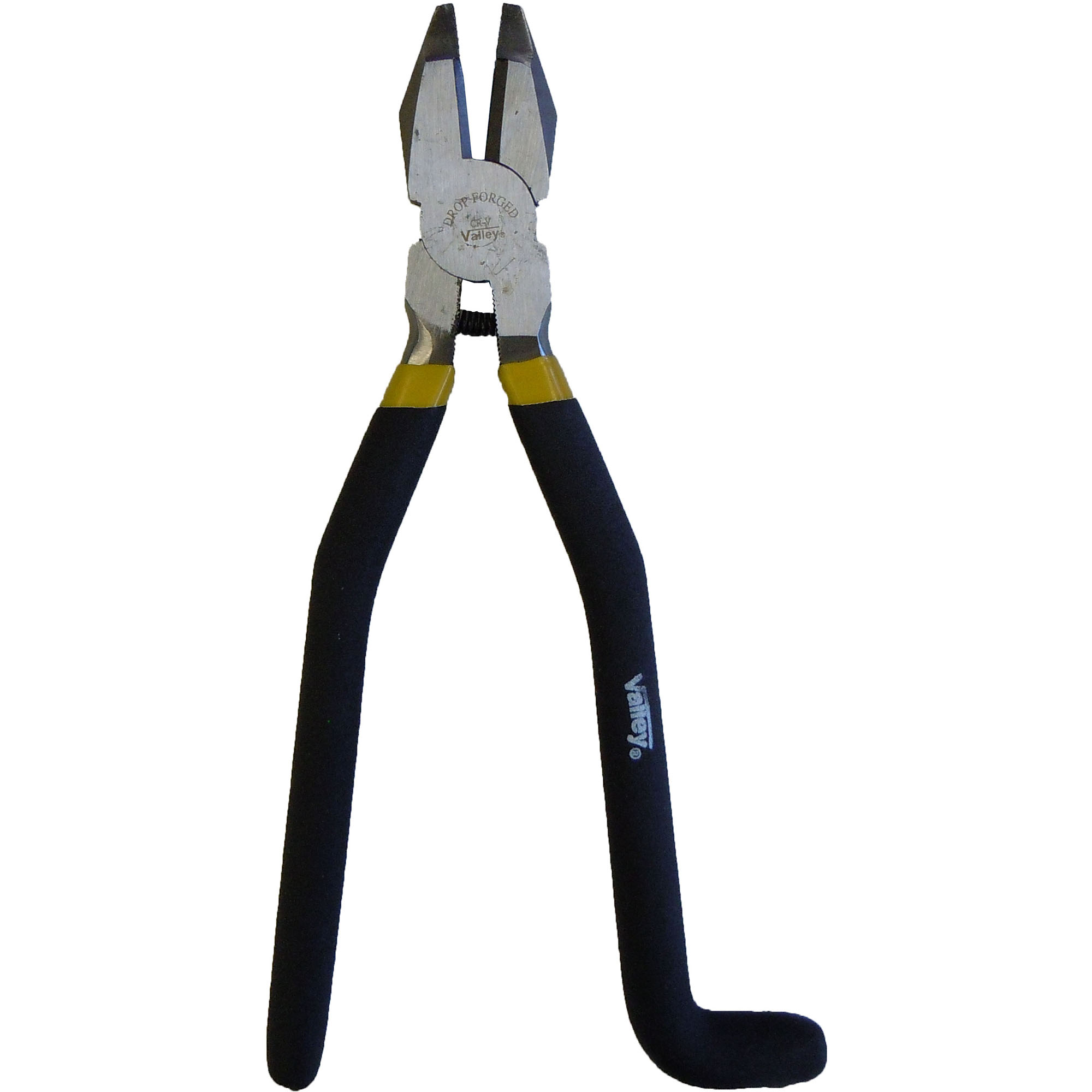 9" IRONWORKER PLIER WITH SPRING - 90° HOOK, CR-V, FOAM GRIPS