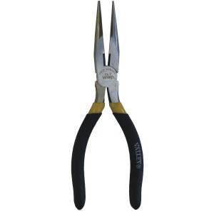8" LONG NOSE PLIER, CR-V, FOAM GRIPS