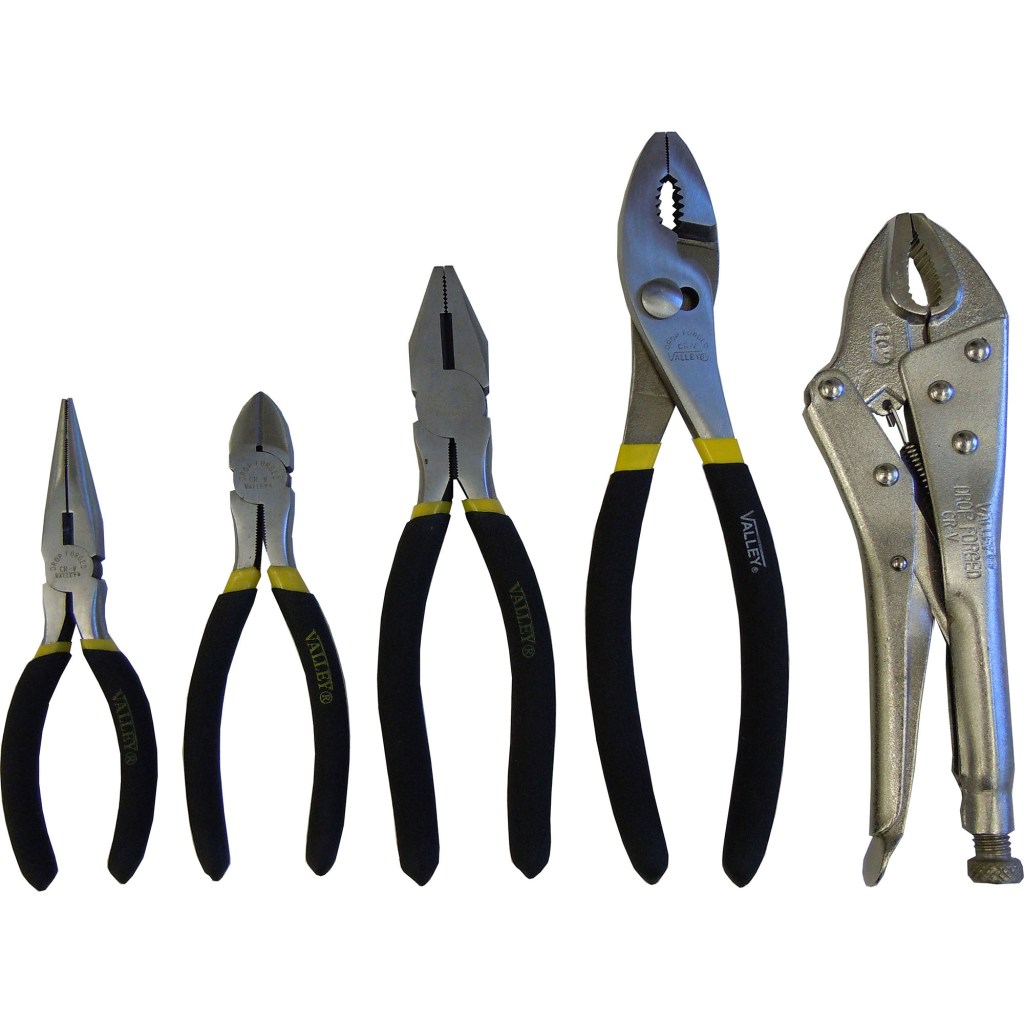 5 PC. MECHANIC'S PLIER SET WITH ROLL POUCH